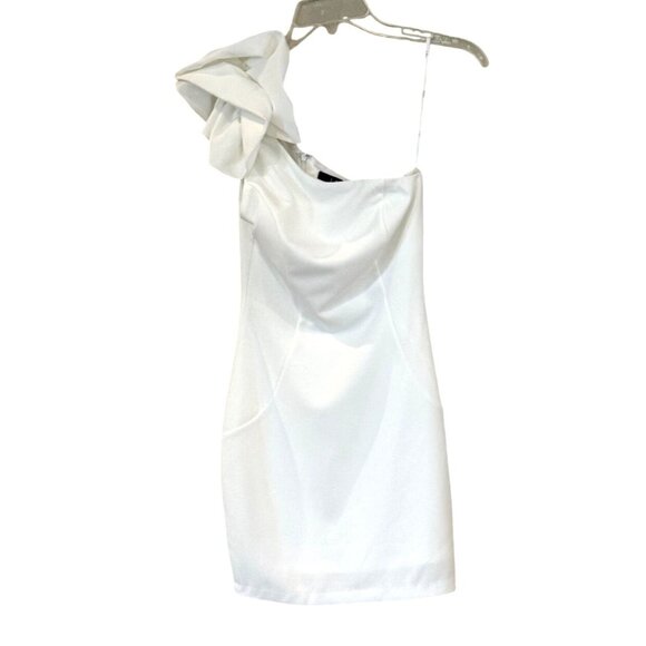 Lulu's Women's Be My Destiny One Shoulder Dress White Size XS NWT - Picture 3 of 9